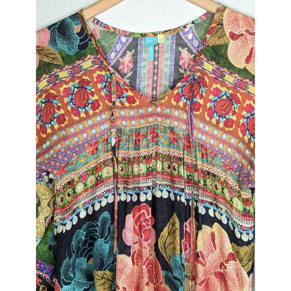 Farm Rio X Anthropologie Mendoza Peasant Blouse Size XS Boho Festival Fairy - Picture 5 of 7